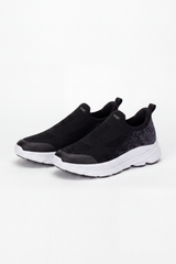 Men's Tomato Store Shadow Slip On Sneakers Sock Like Upper Covered In Perforated Grid Texture Smooth Toe Guard Speckled Heel Effect Pull Tab Detail Duck Shoes