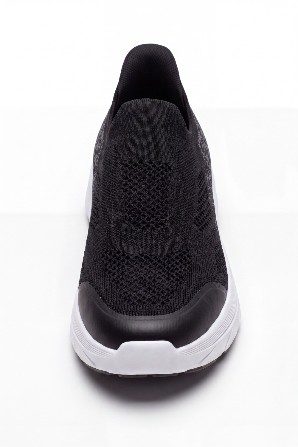 Men's Tomato Store Shadow Slip On Sneakers Sock Like Upper Covered In Perforated Grid Texture Smooth Toe Guard Speckled Heel Effect Pull Tab Detail Duck Shoes