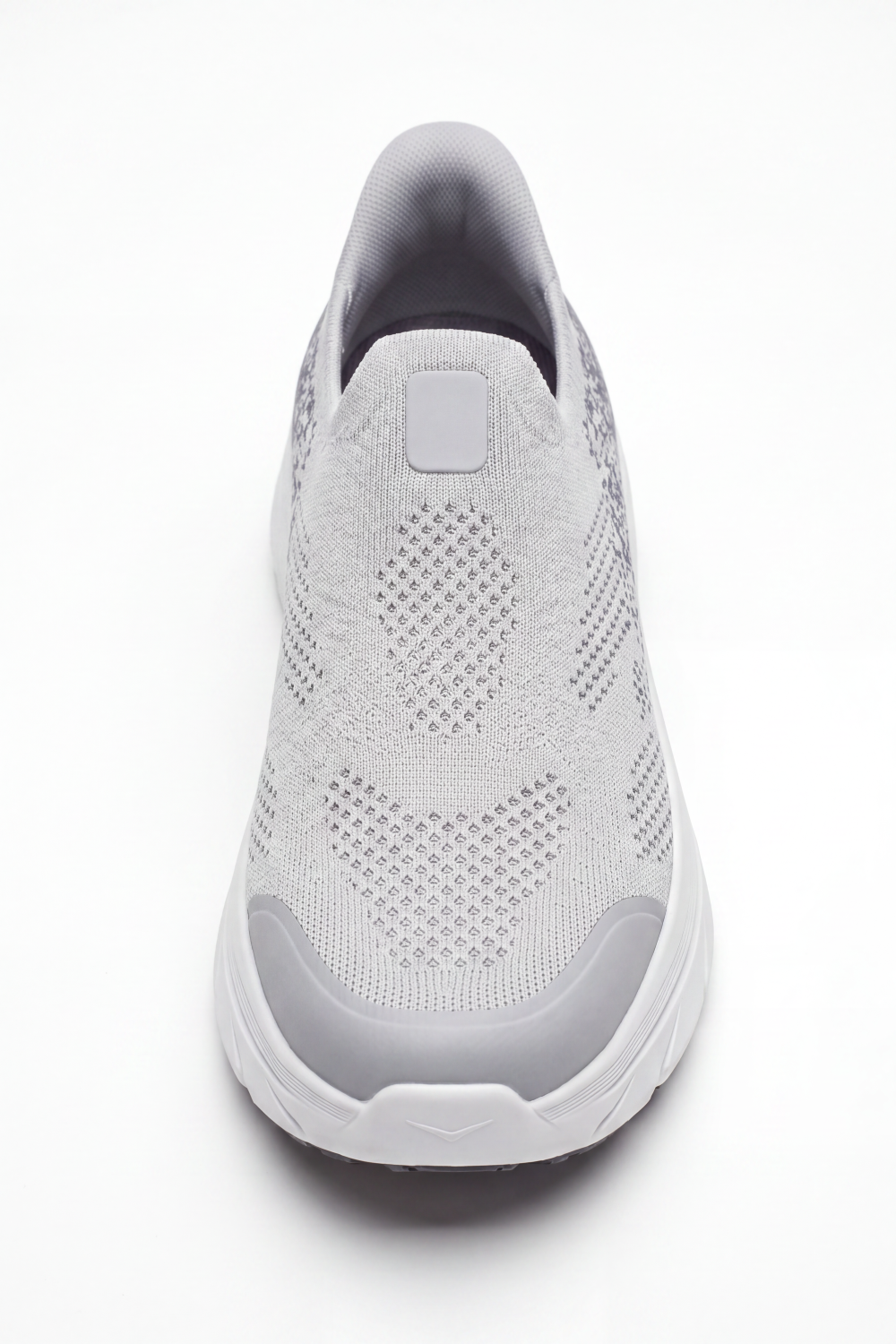 Men's Tomato Store Shadow Slip On Sneakers Sock Like Upper Covered In Perforated Grid Texture Smooth Toe Guard Speckled Heel Effect Pull Tab Detail Duck Shoes