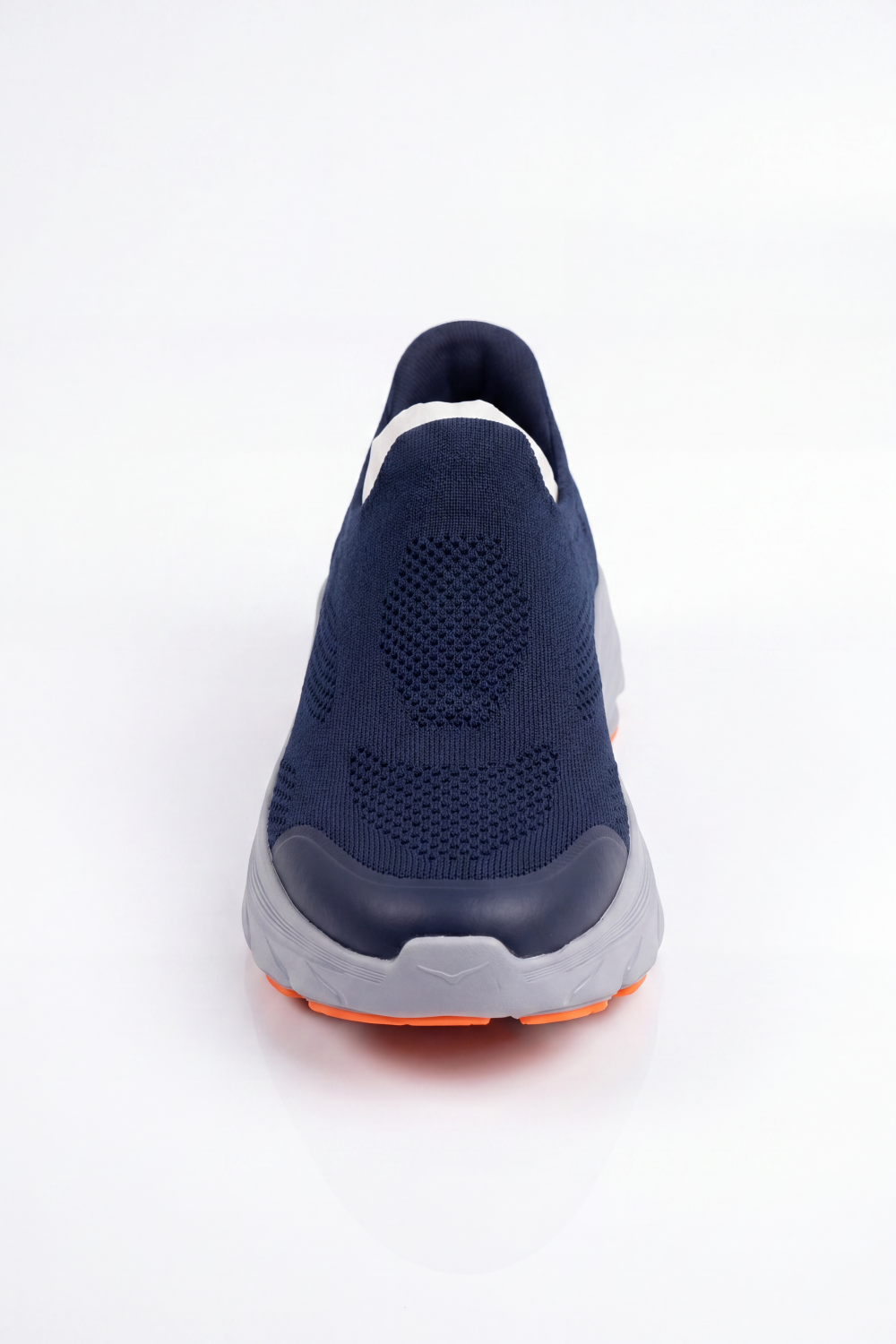 Men's Tomato Store Shadow Slip On Sneakers Sock Like Upper Covered In Perforated Grid Texture Smooth Toe Guard Speckled Heel Effect Pull Tab Detail Duck Shoes