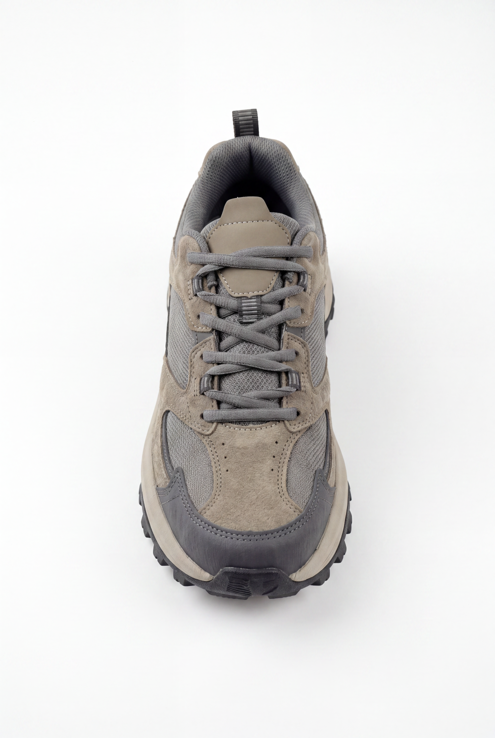 Men’s Duck Tomato Store Trail Sneakers Mixed Material Panels Breathable Mesh Construction Rugged Chunky Sole
