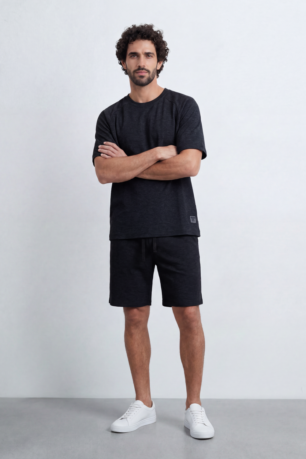 Men’s Tomato Store Nomad Grain Co-Ord Set Hazy Slub Texture Across The Full Look Small Side Label Drawcord Waist Relaxed Outfit