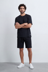 Men’s Tomato Store Nomad Grain Co-Ord Set Hazy Slub Texture Across The Full Look Small Side Label Drawcord Waist Relaxed Outfit