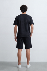 Men’s Tomato Store Nomad Grain Co-Ord Set Hazy Slub Texture Across The Full Look Small Side Label Drawcord Waist Relaxed Outfit