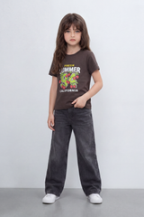 Girl's Tomato Store Fresh Summer Graphic T-Shirt Bold Front 94 California Artwork Cherry Pop Print Slim Fit