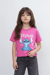 Girls’ Tomato Store Galaxy Buddy T Shirt Front Cartoon Mascot Print With Puffy Shadow Typography 626 Number Detail Star Artwork Plain Slim Fit