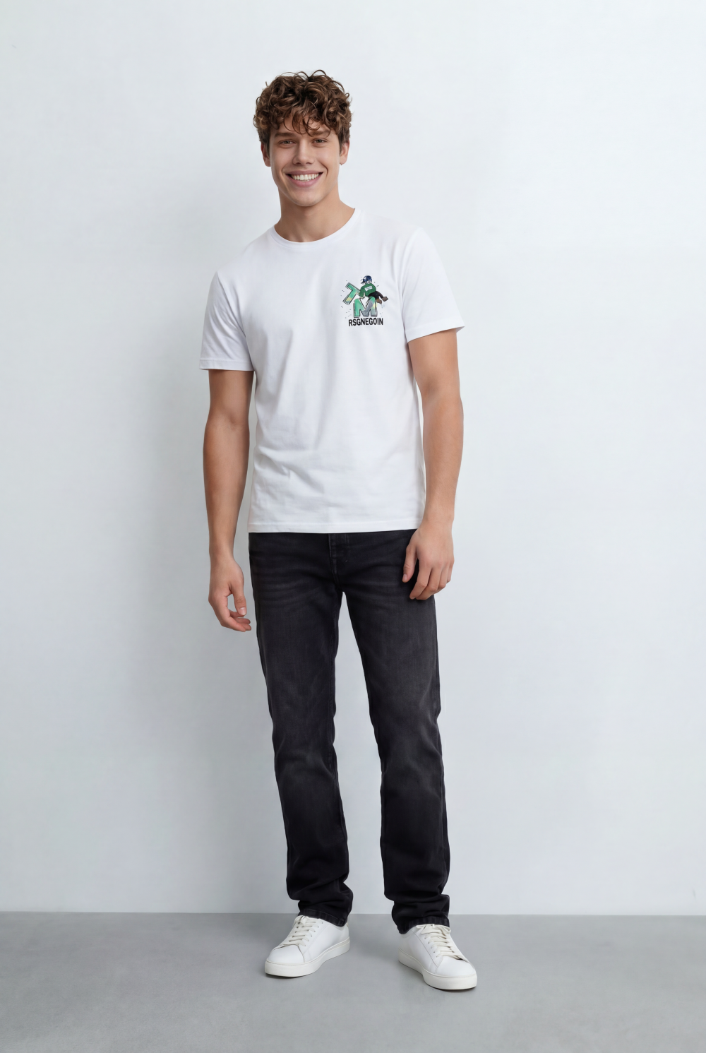 Men’s Tomato Store Graphic T-Shirt Slim Fit Large Back Artwork Print