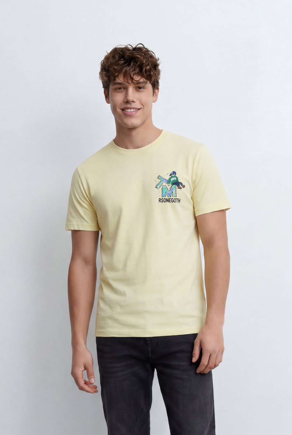 Men’s Tomato Store Graphic T-Shirt Slim Fit Large Back Artwork Print