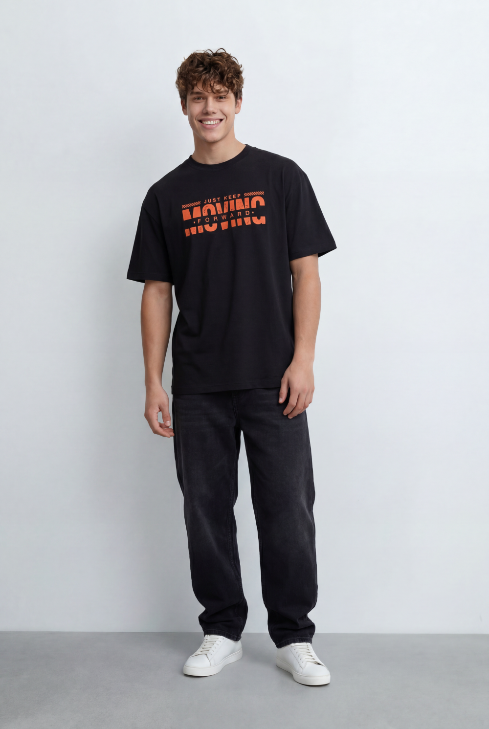 Men’s Tomato Store Graphic T-Shirt Bold Moving Front Print With Motivational Typography Artwork