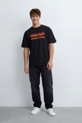 Men’s Tomato Store Graphic T-Shirt Bold Moving Front Print With Motivational Typography Artwork