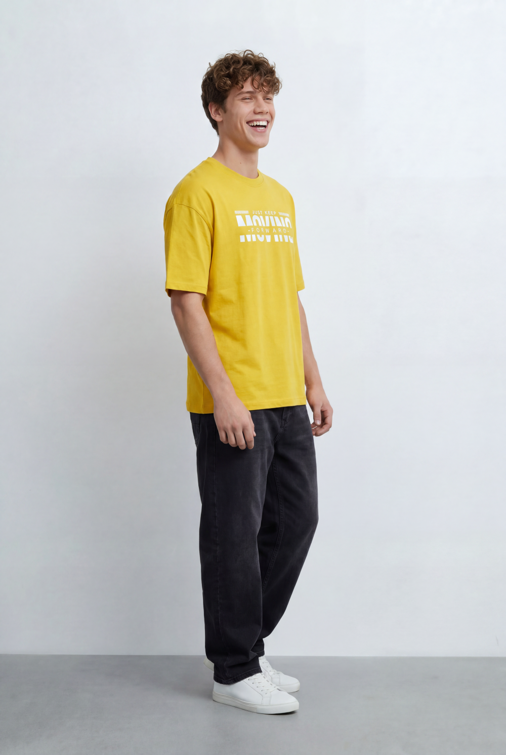 Men’s Tomato Store Graphic T-Shirt Bold Moving Front Print With Motivational Typography Artwork