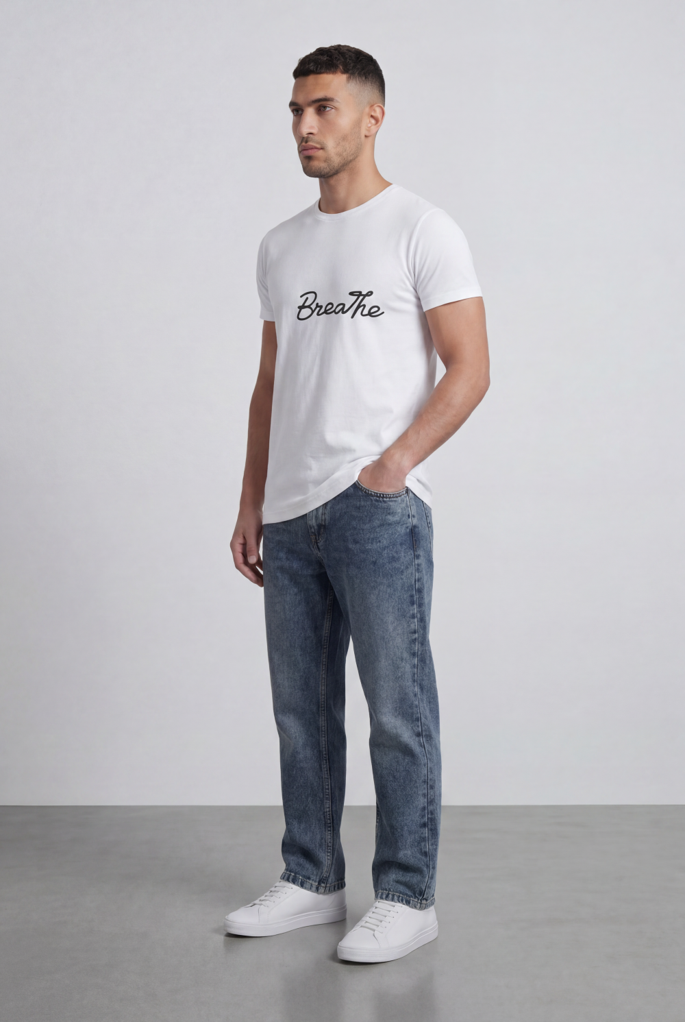 Men’s Tomato Store Graphic Slim fit T-Shirt A Bold Script Back Print