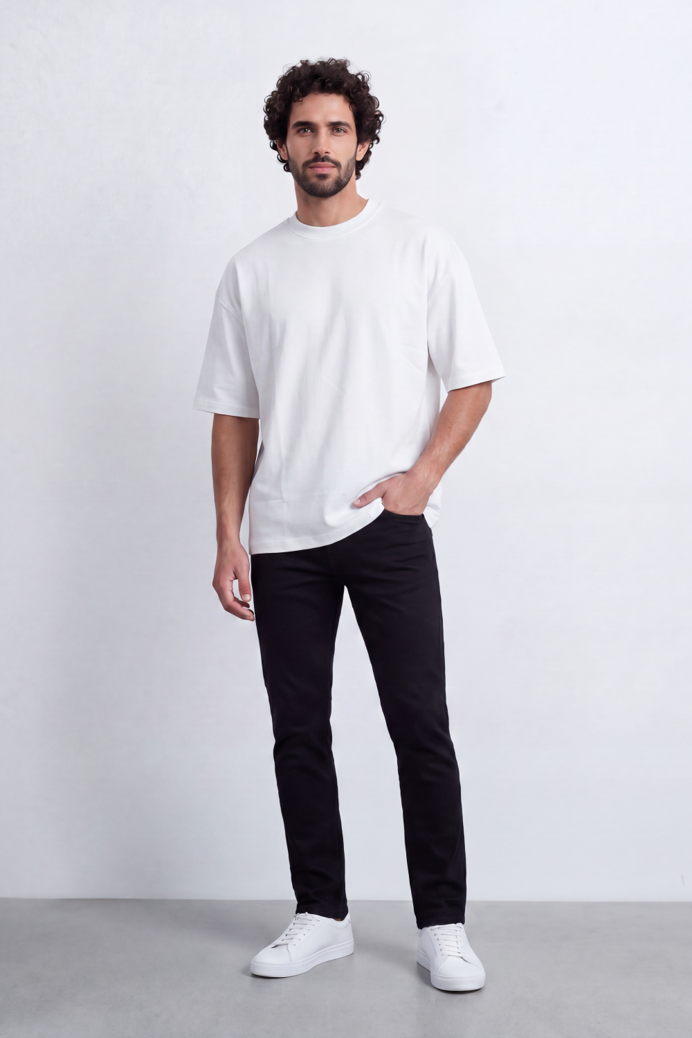 Men's Tomato Store Premium Cotton T-Shirt Clean Minimal Design Drop Shoulder Oversized Fit