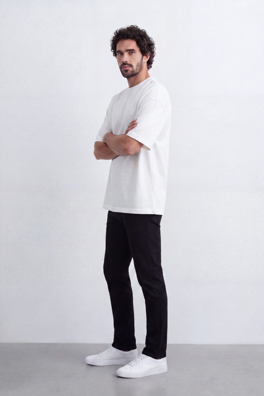 Men's Tomato Store Premium Cotton T-Shirt Clean Minimal Design Drop Shoulder Oversized Fit