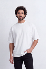 Men's Tomato Store Premium Cotton T-Shirt Clean Minimal Design Drop Shoulder Oversized Fit
