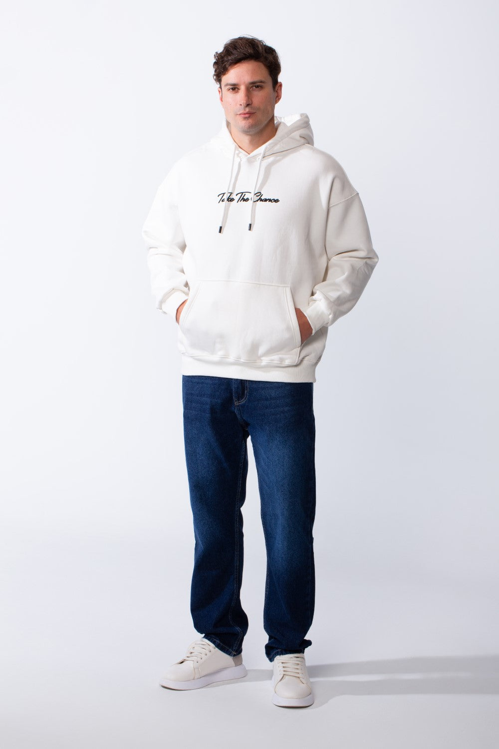 Men's Long Sleeve Kangaroo Pockets With Pack Graphic Print Casual Hooded Sweatshirt