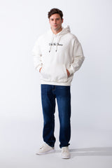Men's Long Sleeve Kangaroo Pockets With Pack Graphic Print Casual Hooded Sweatshirt