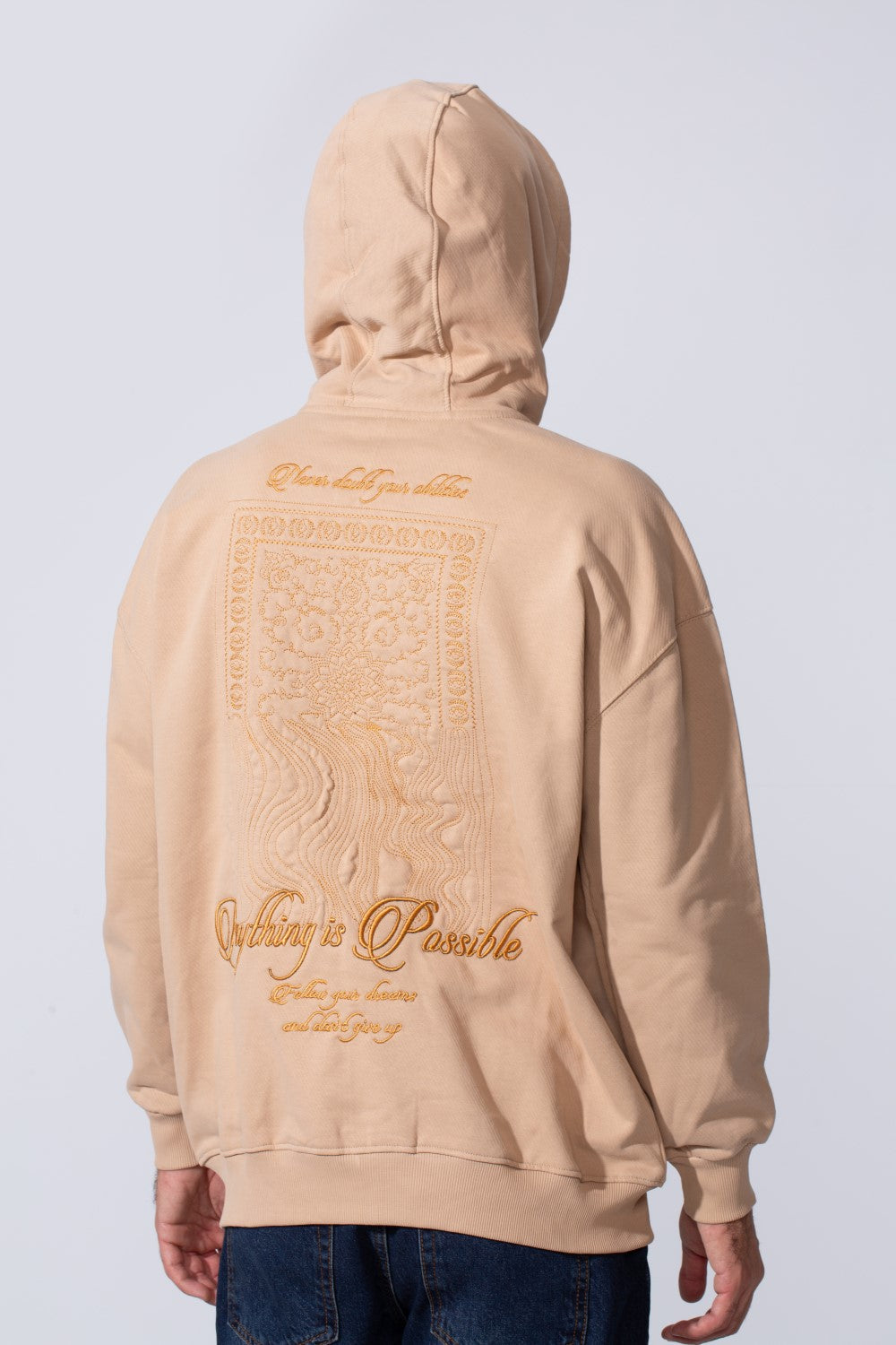 Men's Tomato Store Zip-Up Hooded Jacket With Gold Graphics Kangaroo's Split Pockets