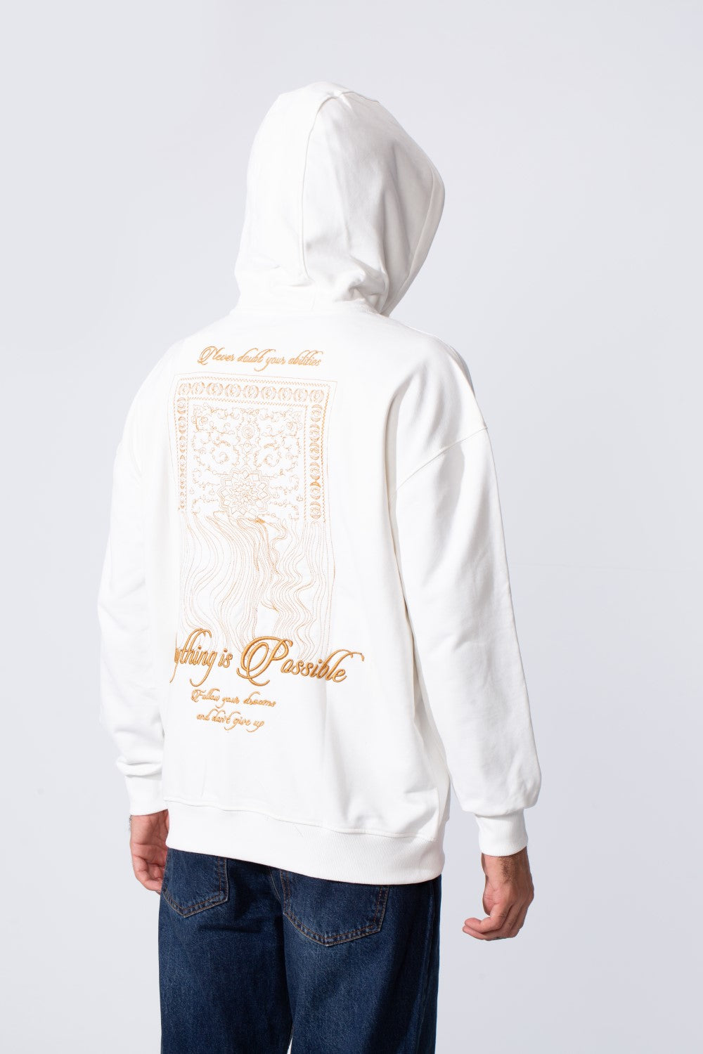 Men's Tomato Store Zip-Up Hooded Jacket With Gold Graphics Kangaroo's Split Pockets
