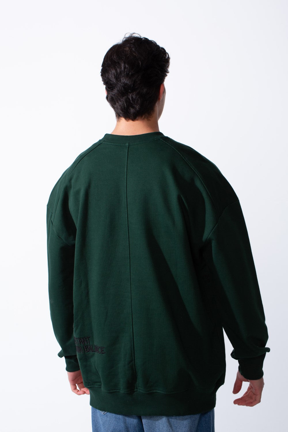 Men's Regular Fit Side Pattern Long Sleeve Crew Neckline Melton Fabric Daily Wear Sweatshirt