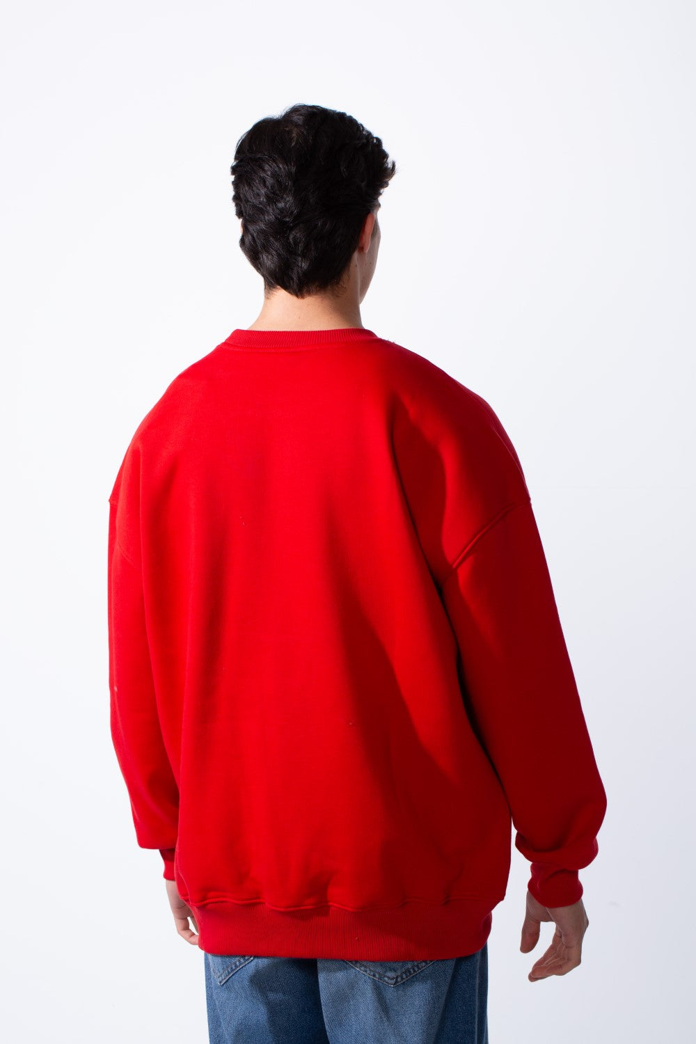 Men's Regular Fit Long Sleeve Crew Neck Kangaroo Pocket Knit Comfortable Melton Sweatshirt