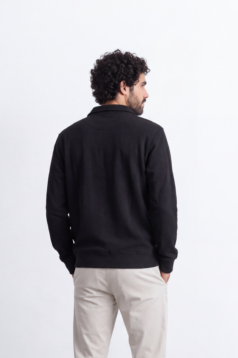 Men's Tomato Store Winter T-Shirt Long Sleeve Polo Neck Button Placket