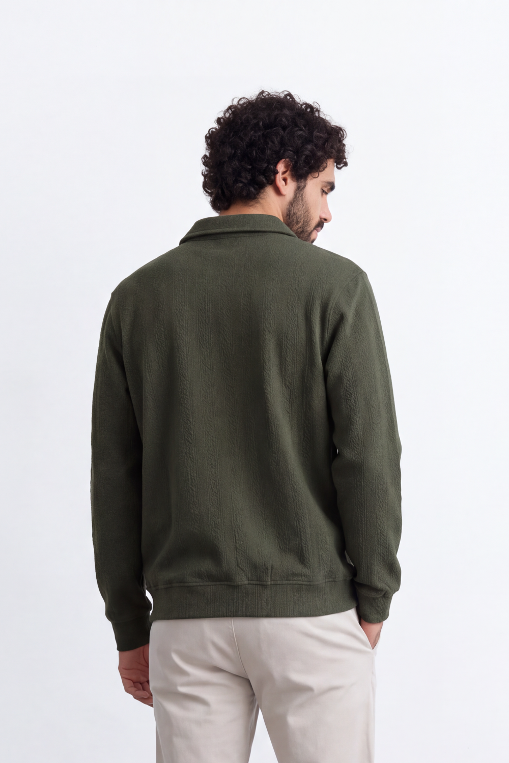 Men's Tomato Store Winter T-Shirt Long Sleeve Polo Neck Button Placket
