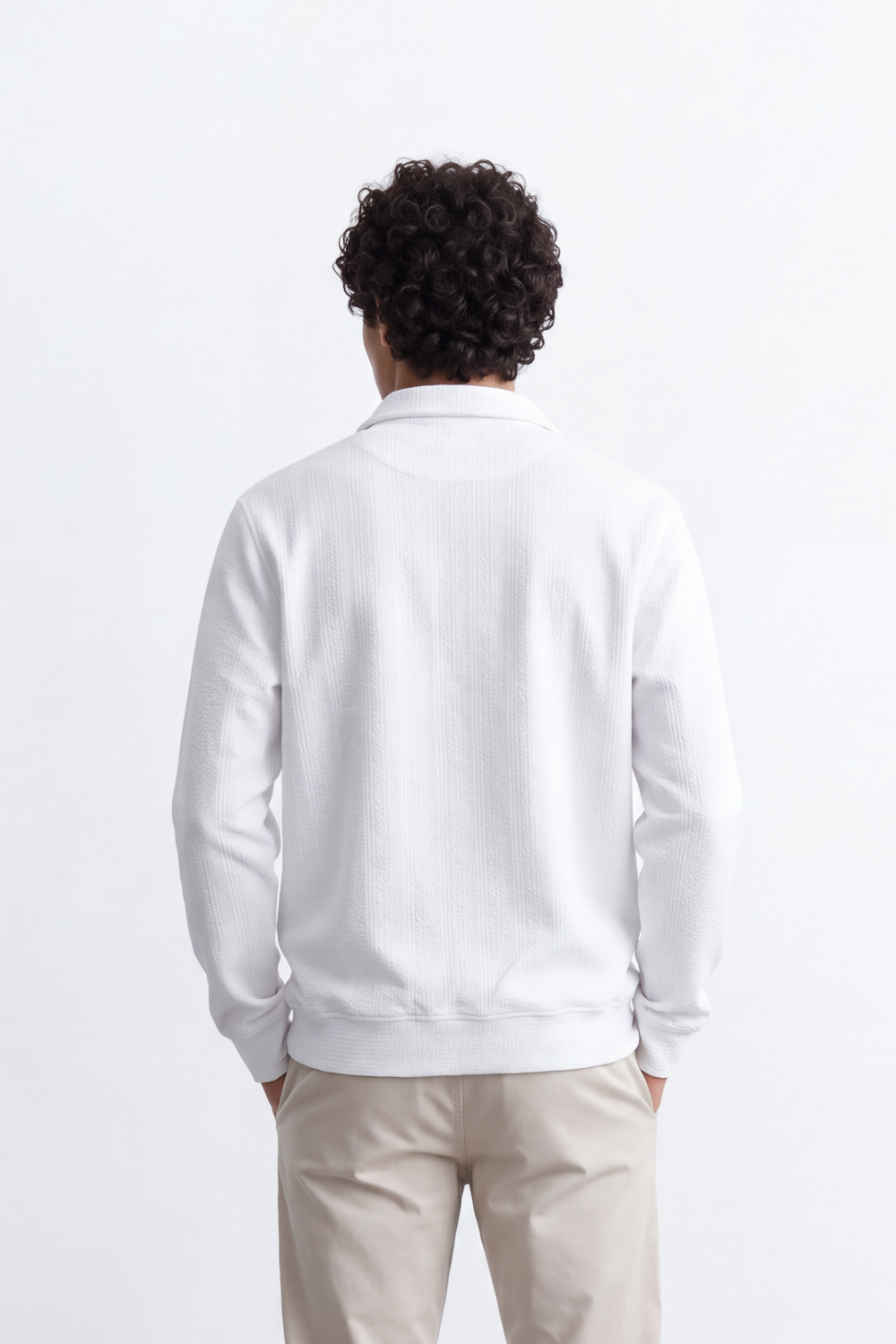Men's Tomato Store Winter T-Shirt Long Sleeve Polo Neck Button Placket