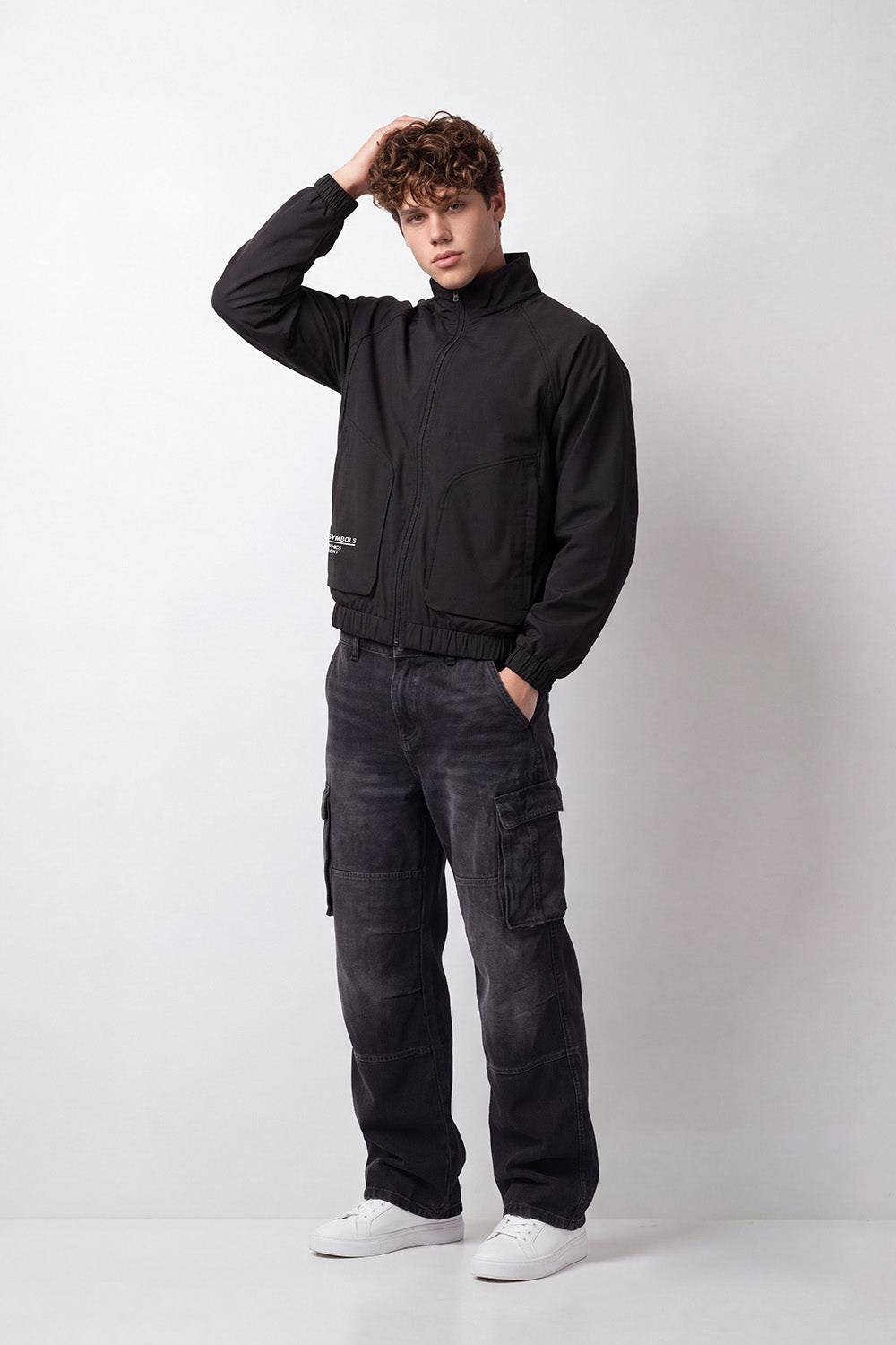 Men's Tomato Store Jacket Long Sleeve Stand Collar Slim Fit Waterproof