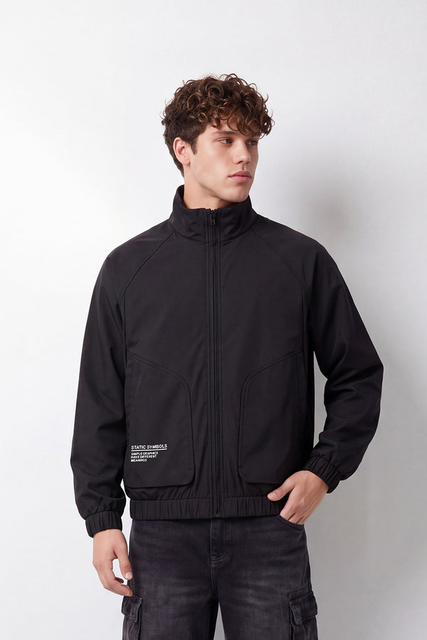 Men's Tomato Store Jacket Long Sleeve Stand Collar Slim Fit Waterproof