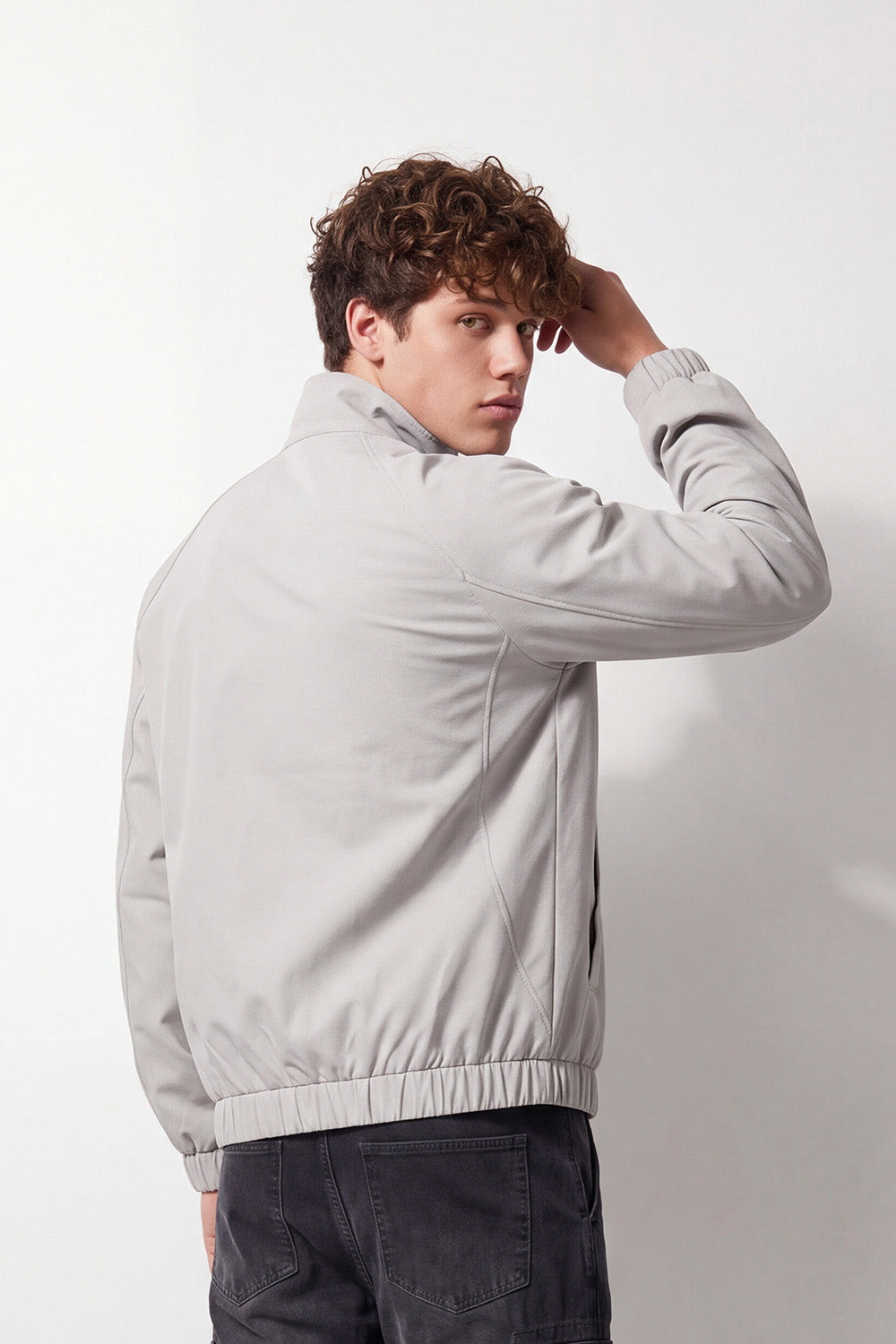 Men's Tomato Store Jacket Long Sleeve Stand Collar Slim Fit Waterproof