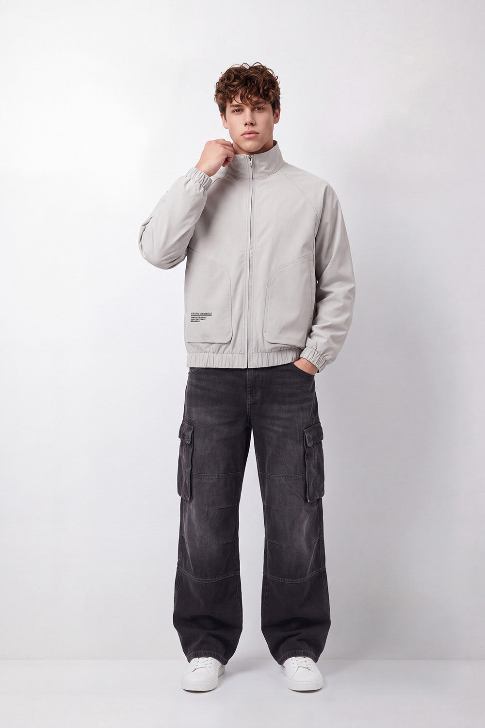 Men's Tomato Store Jacket Long Sleeve Stand Collar Slim Fit Waterproof