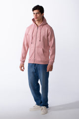 Men's Zip-Up Front Pockets Slim Fit Everyday Wear Casual Design Hood Sweatshirt