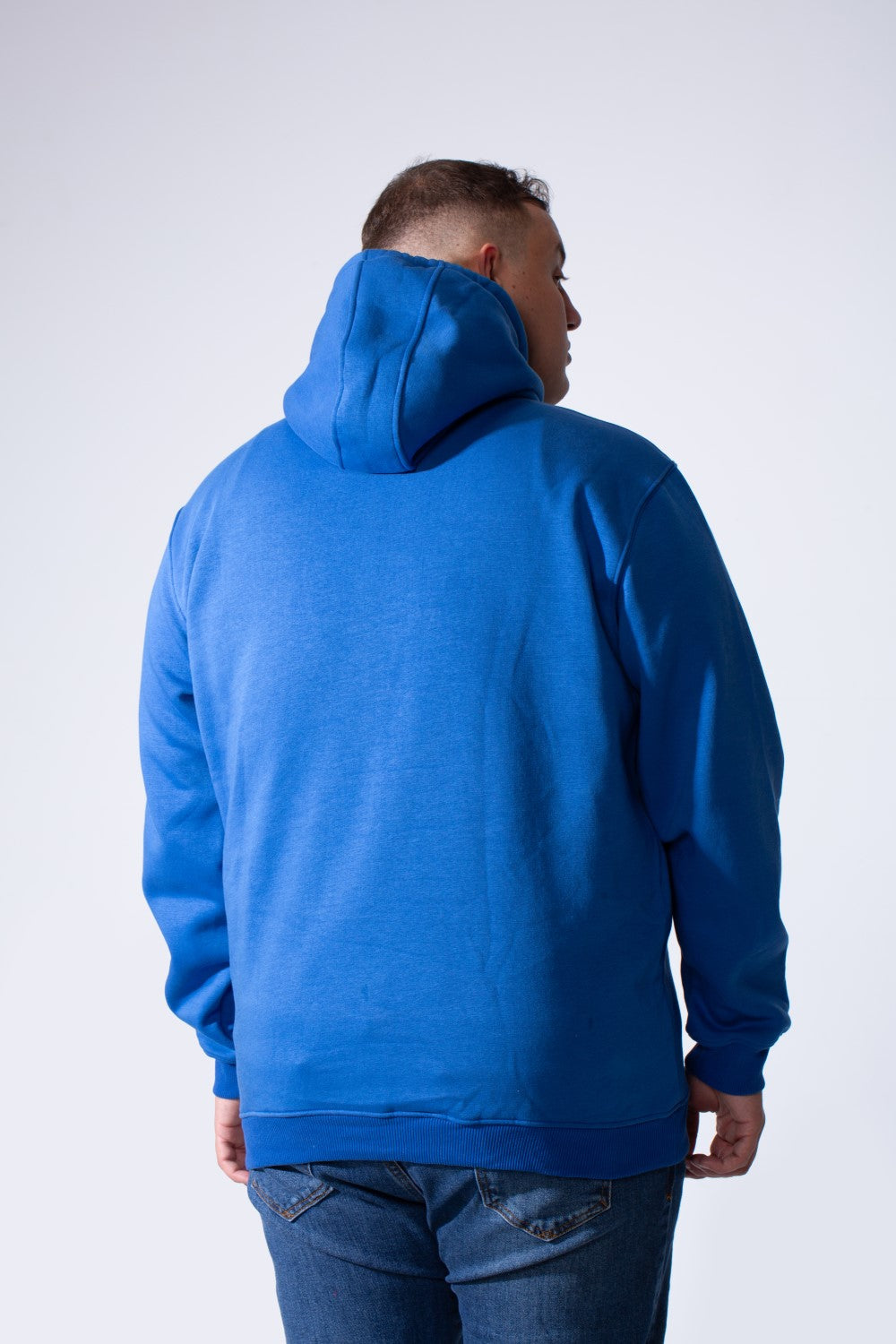 Men's Long Sleeve With Chest Text Print Front Kangaroo Pocket Comfy For Everyday Wear Hooded Big Size Sweatshirt