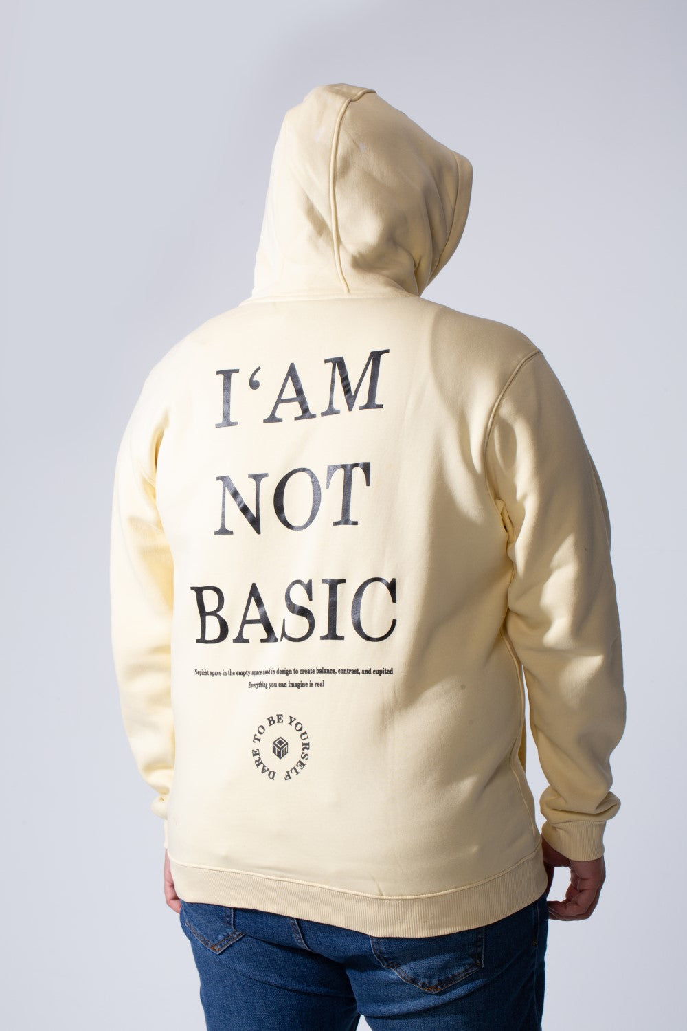 Men's Kangaroo Pocket Long Sleeve With Pack Text Print Practical Melton Fabric Hooded Big Size Sweatshirt