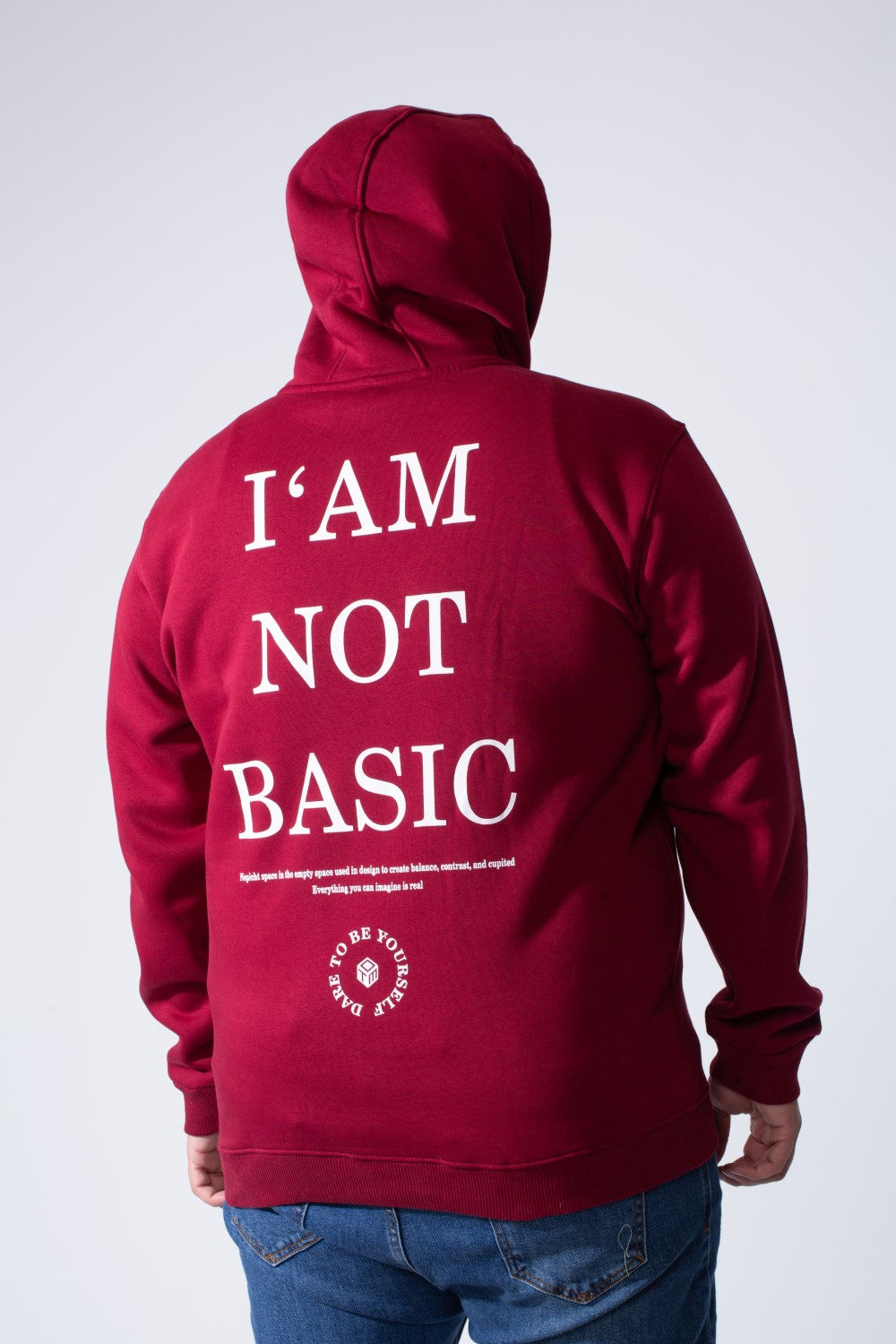 Men's Kangaroo Pocket Long Sleeve With Pack Text Print Practical Melton Fabric Hooded Big Size Sweatshirt