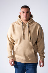 Men's Kangaroo Pockets Long Sleeve Small Front Text Print Basic Daily Wear Hooded Big Size Sweatshirt