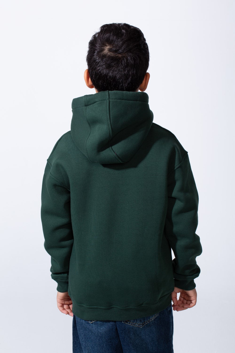 Boy’s Oversize Melton Casual Kangaroo Pocket Hooded Sweatshirt