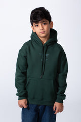 Boy’s Oversize Melton Casual Kangaroo Pocket Hooded Sweatshirt
