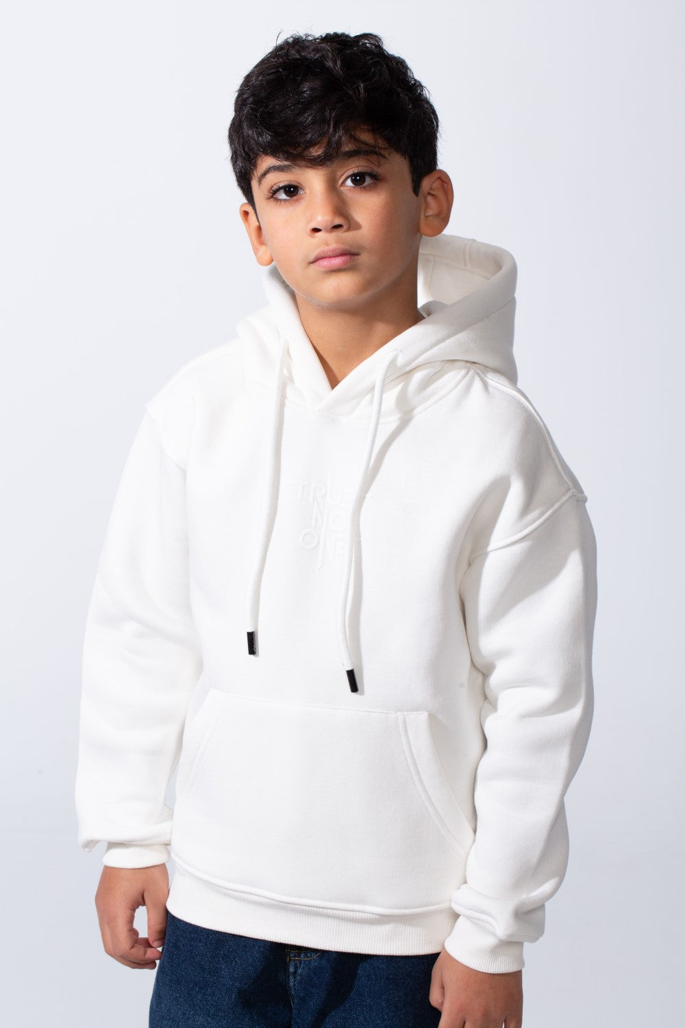 Boy’s Oversize Melton Casual Kangaroo Pocket Hooded Sweatshirt