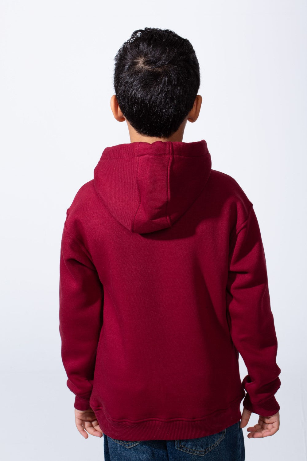 Boy’s Oversize Melton Casual Kangaroo Pocket Hooded Sweatshirt