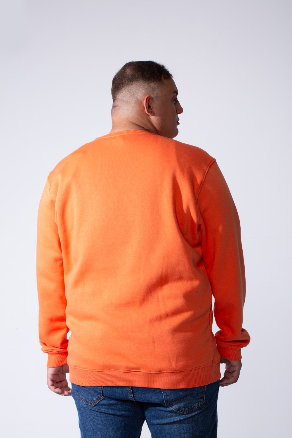 Men's Long Sleeve Round Neckline Versatile Melton Basic For Everyday Wear Big Size Sweatshirt