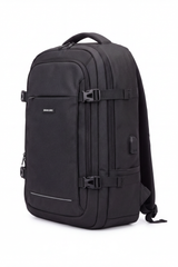 Men's Tomato Store Travel Backpack Durable Woven Fabric Compression Buckle Straps Storage Side USB