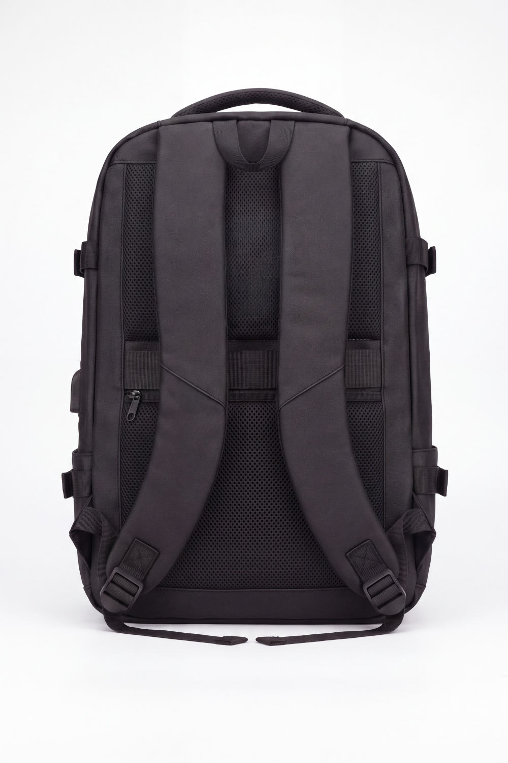 Men's Tomato Store Travel Backpack Durable Woven Fabric Compression Buckle Straps Storage Side USB