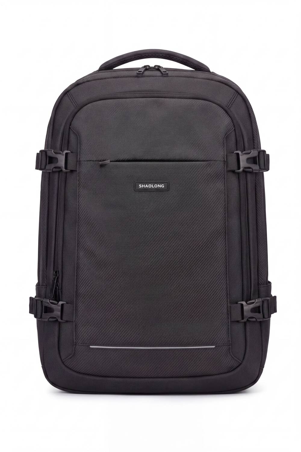 Men's Tomato Store Travel Backpack Durable Woven Fabric Compression Buckle Straps Storage Side USB