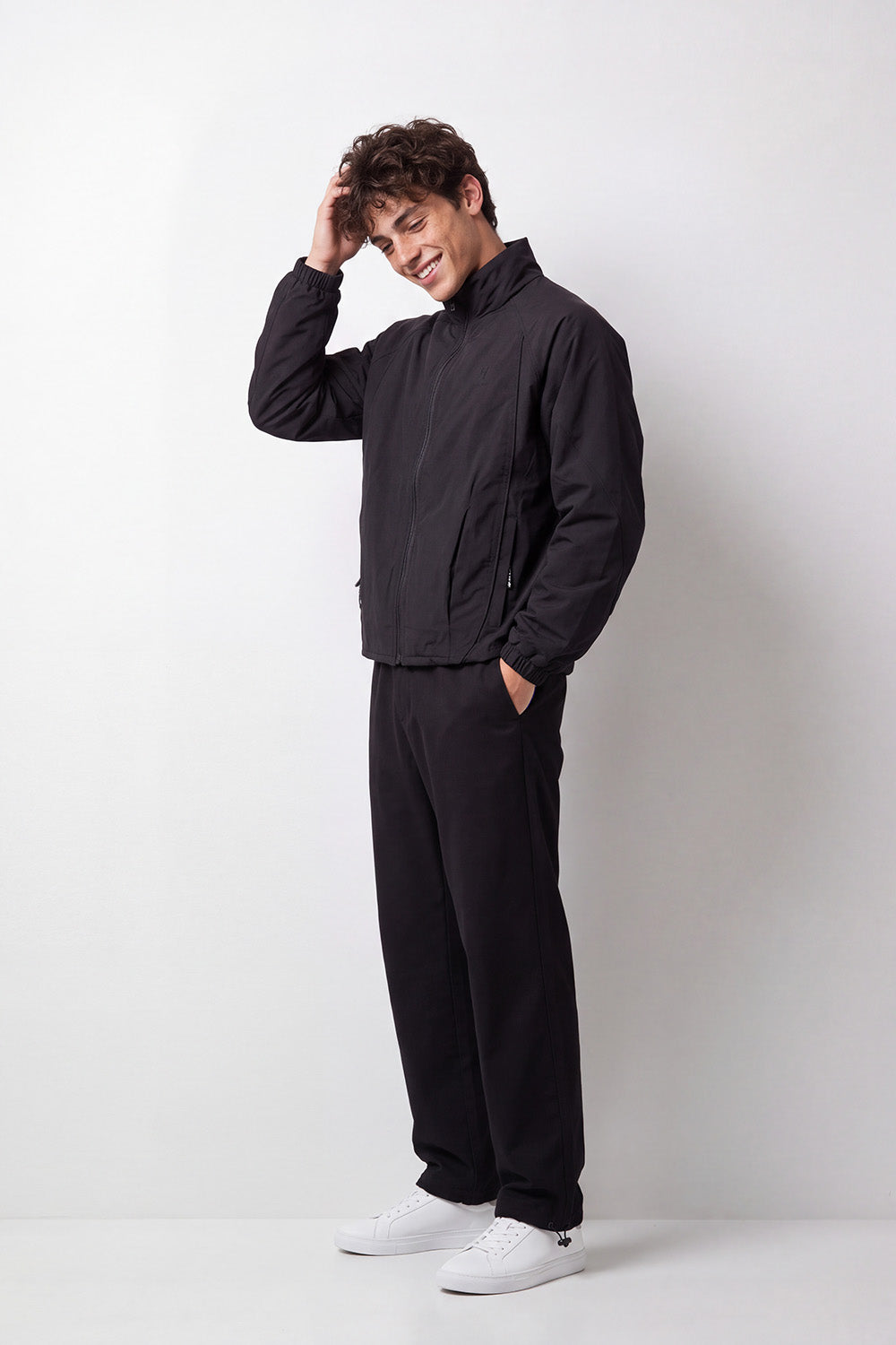 Men's Tomato Store Jacket Stand Collar Full-Zip Front Chest Embroidery Waterproof Slim Fit
