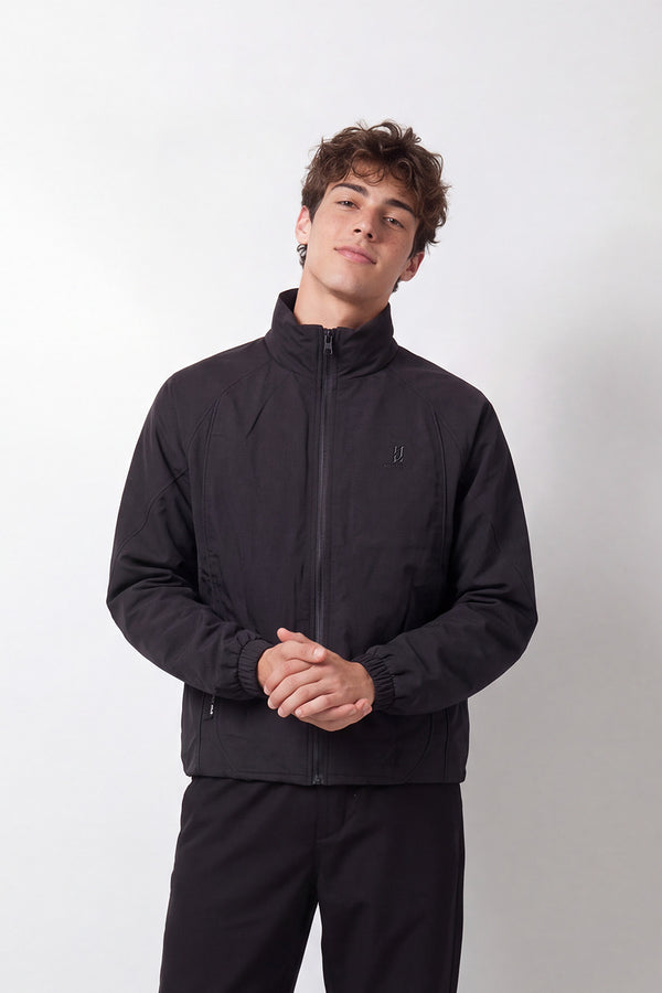 Men's Tomato Store Jacket Stand Collar Full-Zip Front Chest Embroidery Waterproof Slim Fit