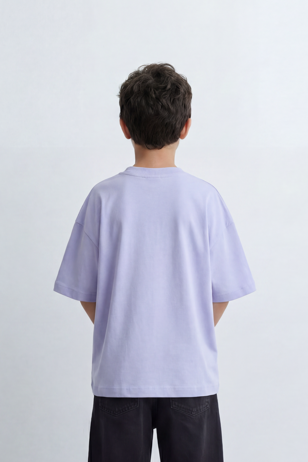 Boy's Tomato Store Summit Mark Oversized T-Shirt Plain Dyed Surface Center Mountain Logo Print
