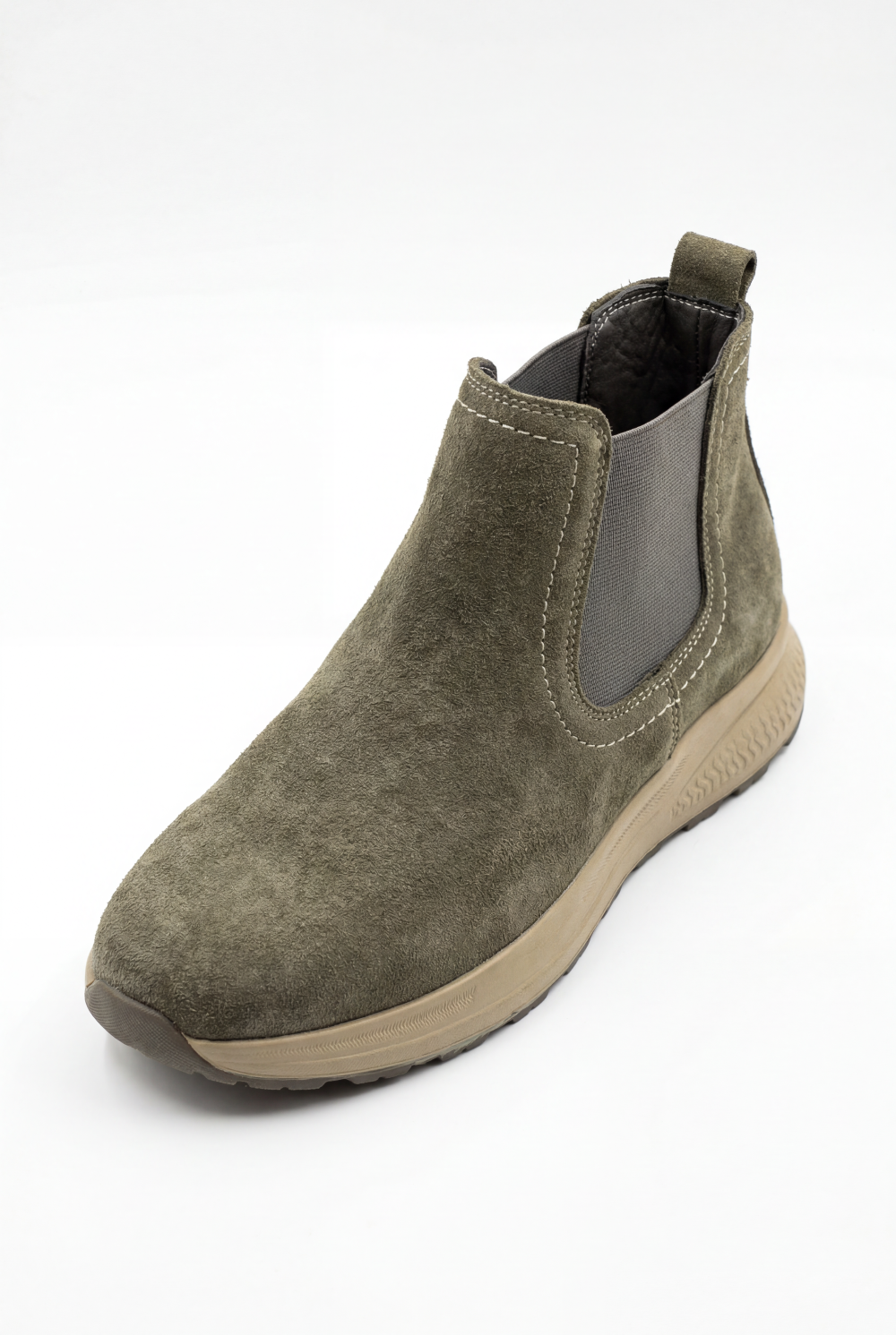 Men's Suede Hybrid Boot Flexible Elastic Side Panels Rear Pull Tab Perfect Balance Durability Contemporary Fashion Shoes