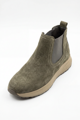 Men's Suede Hybrid Boot Flexible Elastic Side Panels Rear Pull Tab Perfect Balance Durability Contemporary Fashion Shoes
